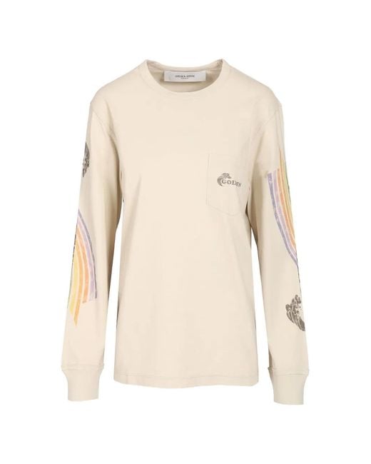 Golden Goose Deluxe Brand Natural Logo-Print Sweatshirt