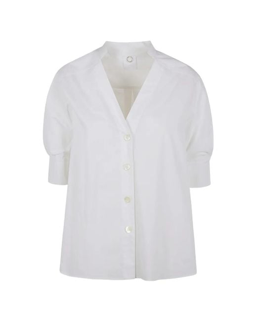 Mantu White Puff-Sleeve Shirt