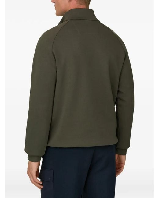 Boggi Green Quarter-Zip Sweatshirt for men