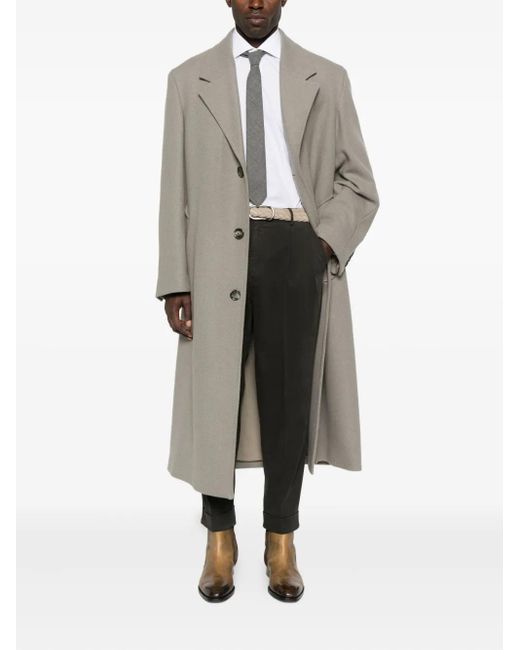 PT Torino Black Pleated Cuffed Trousers for men