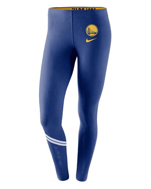 Nike Nba Golden State Warriors Essential Gestreepte Legging in het Blue voor heren