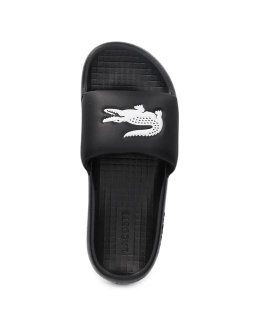Lacoste White Logo-Patch Slides