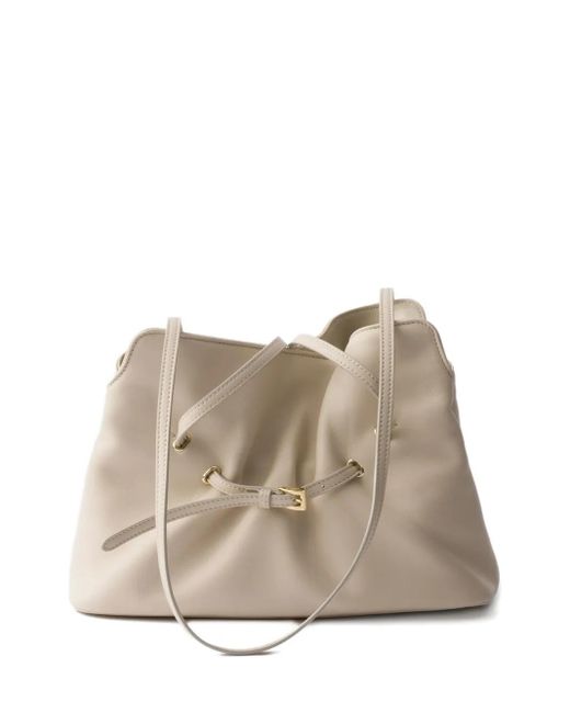 Prada Natural Small Dada Leather Tote Bag