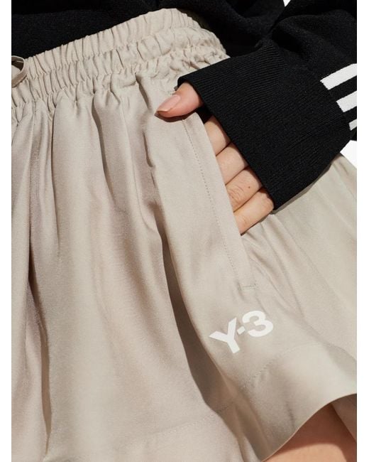 Bermudas Con Logo Y Cordones Y-3 de color White