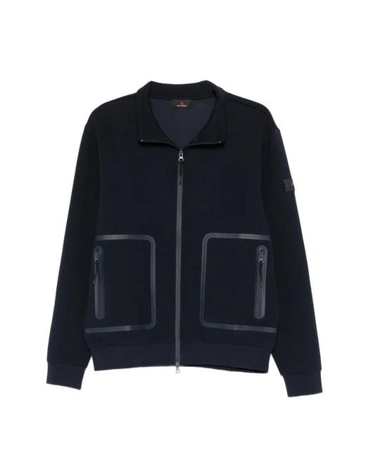 Peuterey Blue Sweat Scott À Poche Zippée for men