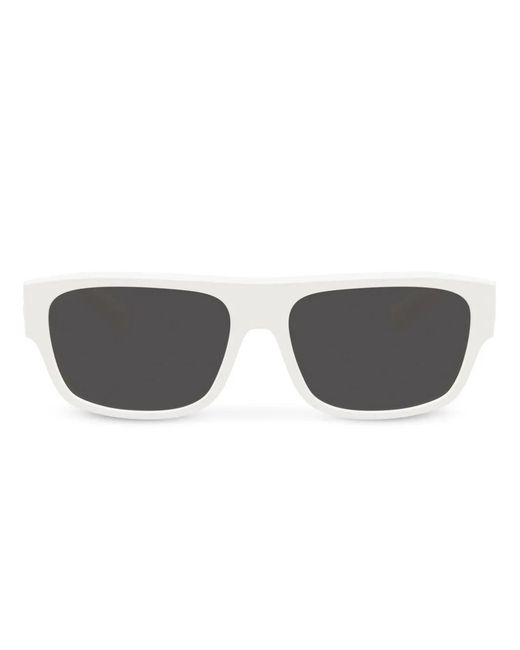 Dolce & Gabbana Gray Dg Crossed Square-Frame Sunglasses for men