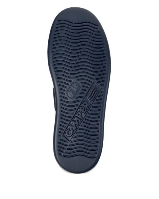 Camper Black Runner Leather Boat Shoes for men