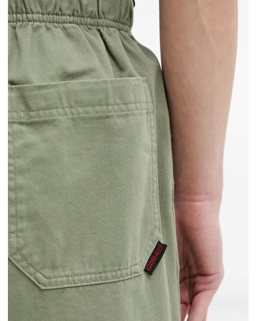 Gramicci Green Belted Patch-Pocket Trousers for men