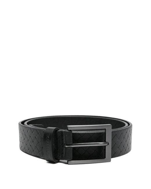 KARL LAGERFELD メンズ ブラック レザーベルト