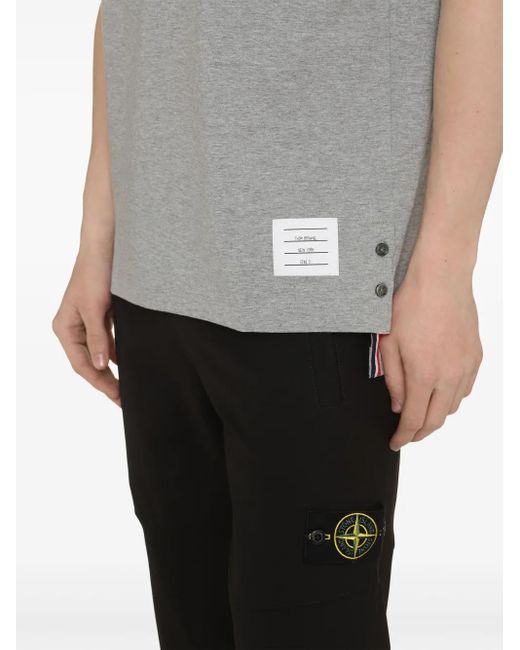 Thom Browne Gray Ringer T-Shirt for men