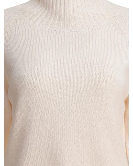 Kangra White High-Neck Cashmere Sweater