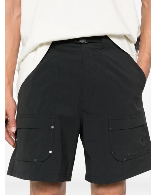 Adidas Black Belted Cargo Shorts for men