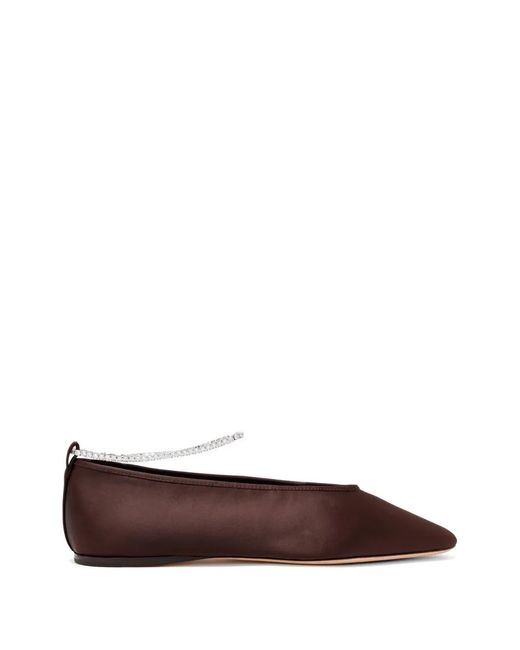 Loeffler Randall Brown Emery Chain-Strap Ballet Flats