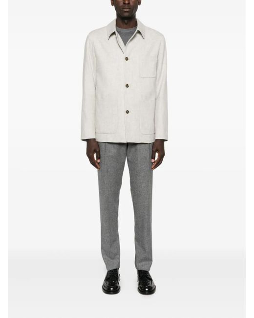 Lardini White Patch-Pockets Jacket for men