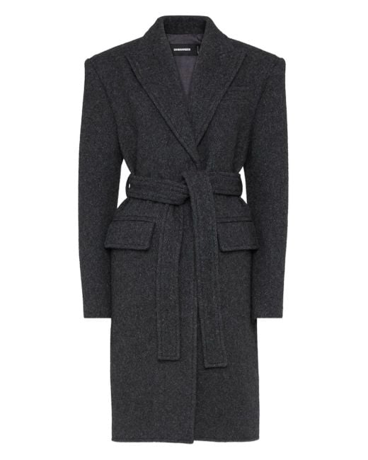 DSquared² Black Wool Coat