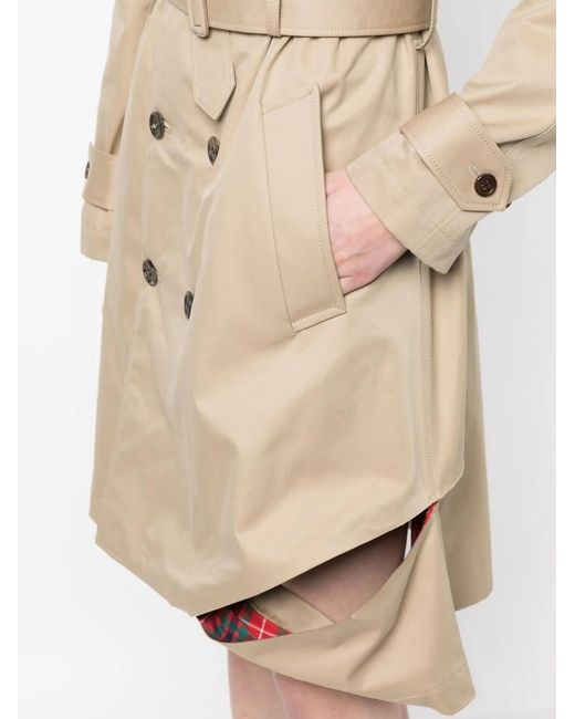 Undercover Natural Belted-Waist Above-Knee Trench Coat