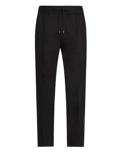 Dolce & Gabbana Black Pressed-Crease Trousers for men