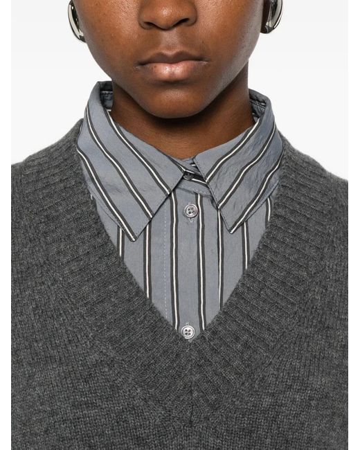 Marc O' Polo Gray V-Neck Sweater