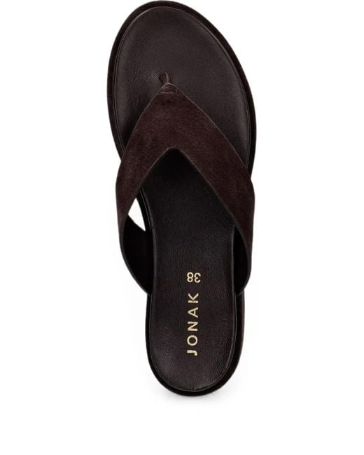 JONAK PARIS Brown Wiwi Suede Platform Sandals