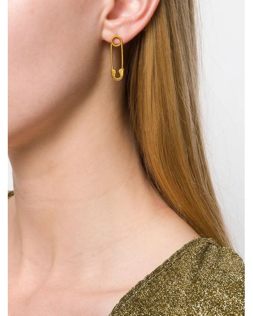 True Rocks Metallic Safety Pin Stud Earring