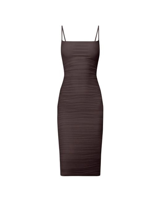 Hervé Léger Purple Zia Ruched Midi Dress