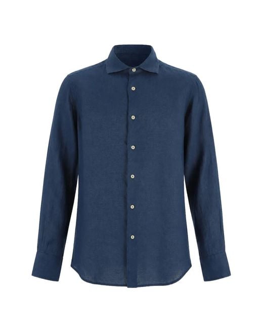 Mc2 Saint Barth Blue Linen Shirt for men
