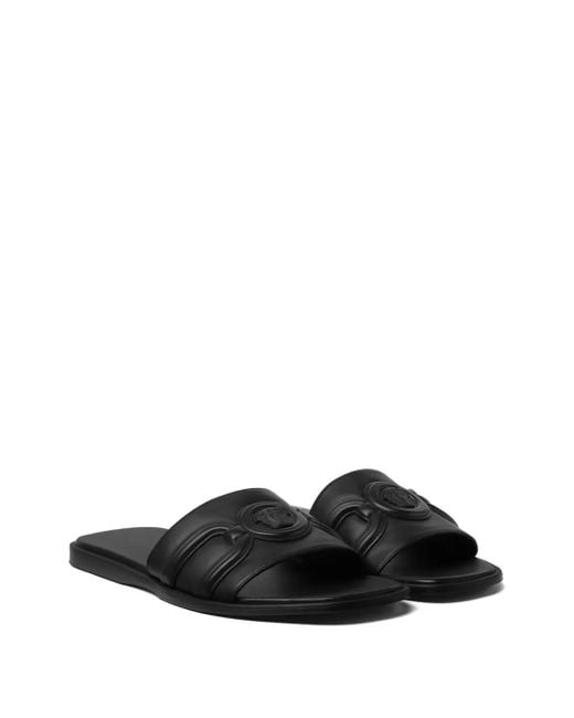 Versace Black Medusa '95 Flat Sandals for men