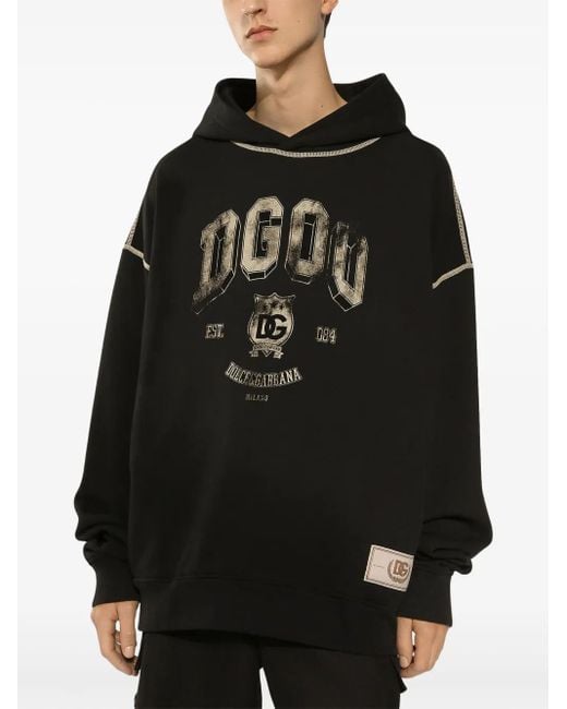 Dolce & Gabbana Black Sweatshirt With Print for men