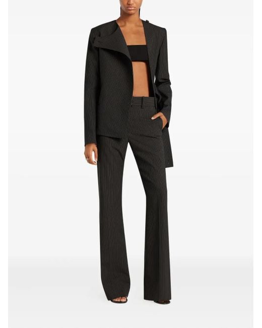 Courreges Black Pinstriped Blazer