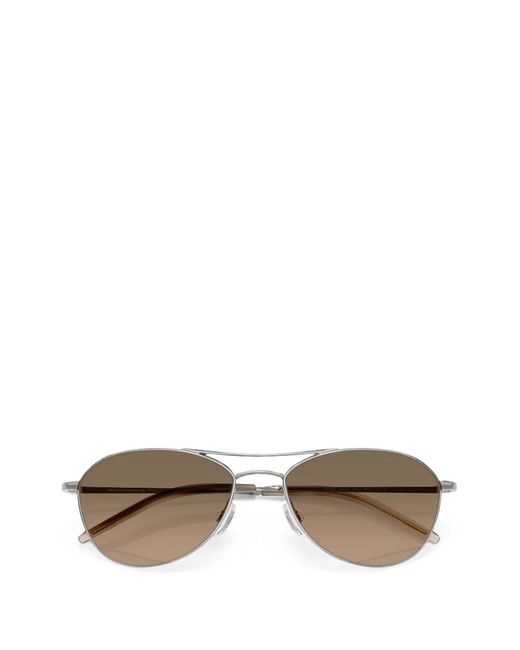 Oliver Peoples Metallic Aero Ii Pilot-Frame Sunglasses