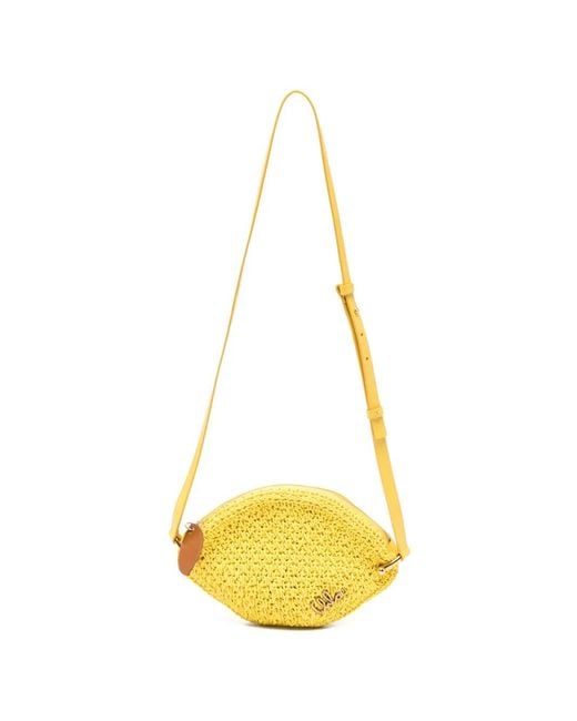 Chloé Yellow Tropicus Braided Rope Shoulder Bag