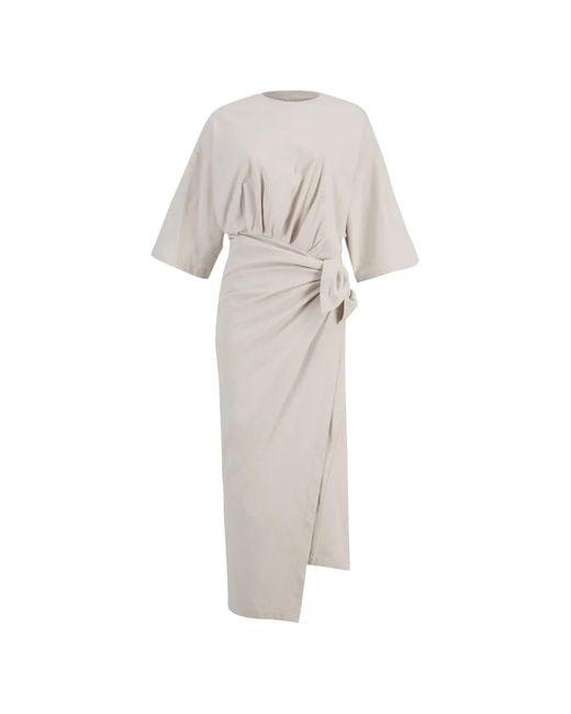 Balenciaga White Asymmetric-Hem T-Shirt Dress