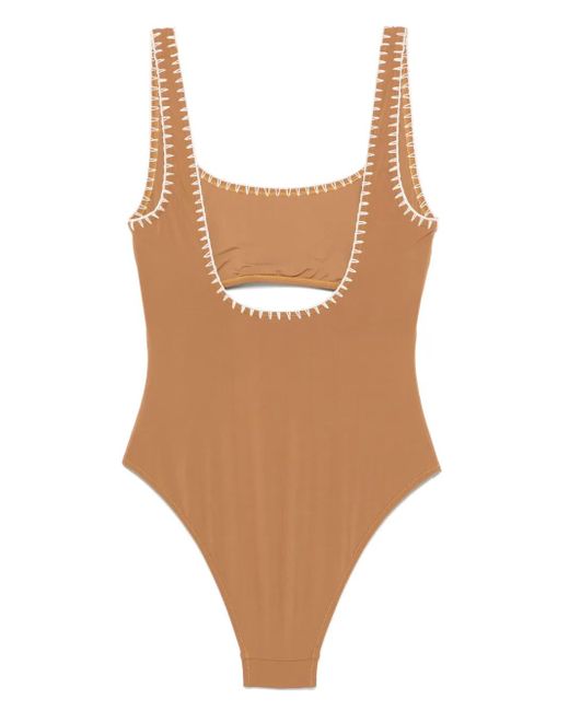 Nanushka Brown Sorena Swimsuit