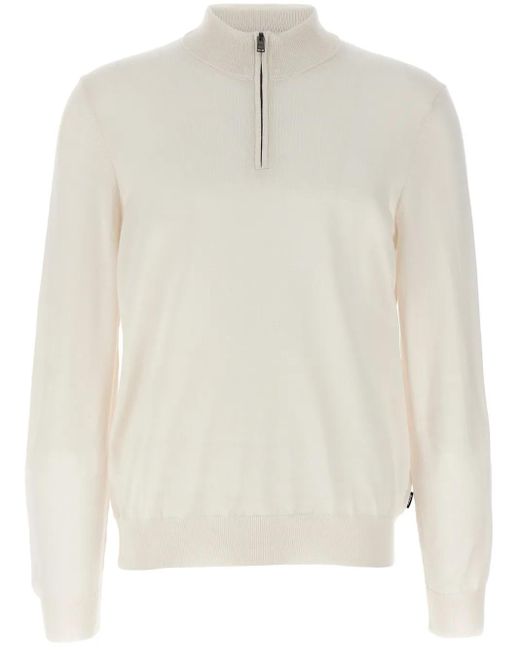 Boss White Ebenji Sweater for men