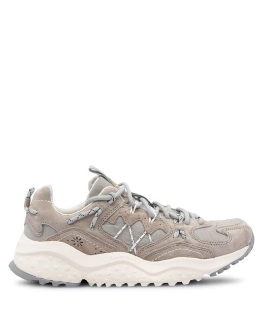 Baskets En Daim Et Cuir Flower Mountain pour homme en coloris White