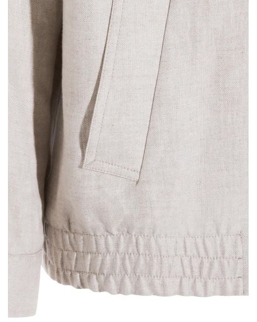 Lardini Hemdjacke Aus Leinen in White für Herren