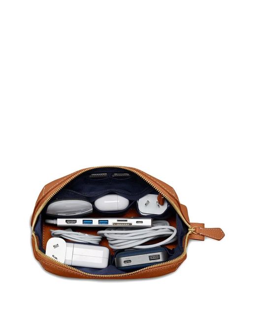 Maison De Sabre Brown Leather Tech Pouch
