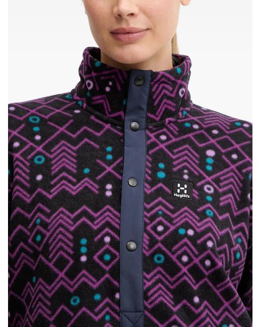 Haglöfs Blue Mora Patterned Sweatshirt