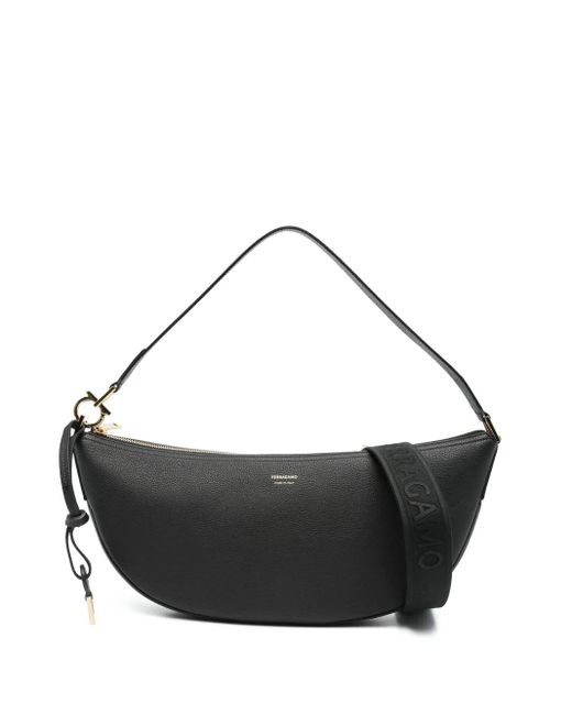 Bolso de hombro Smile pequeño Ferragamo de color Black