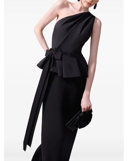 Abito Da Sera Con Fiocco di Carolina Herrera in Blue