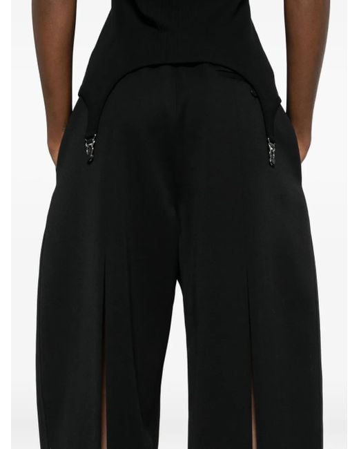 Givenchy Black Slashed Double Pleat Pants