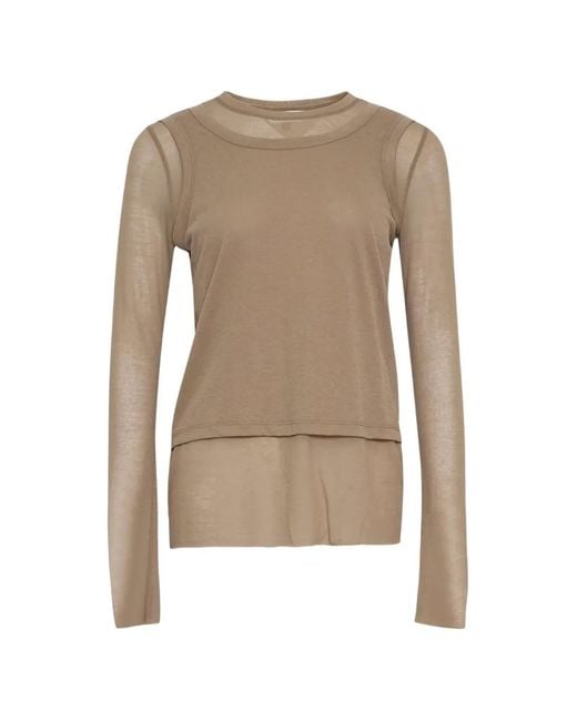 Melitta Baumeister Natural Layered Long-Sleeve Top