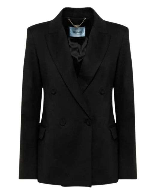 Blugirl Blumarine Black Double-Breasted Blazer