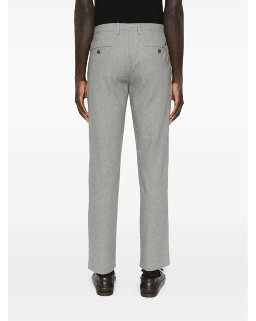 Marc O' Polo Gray Pleated-Detail Tapered Trousers