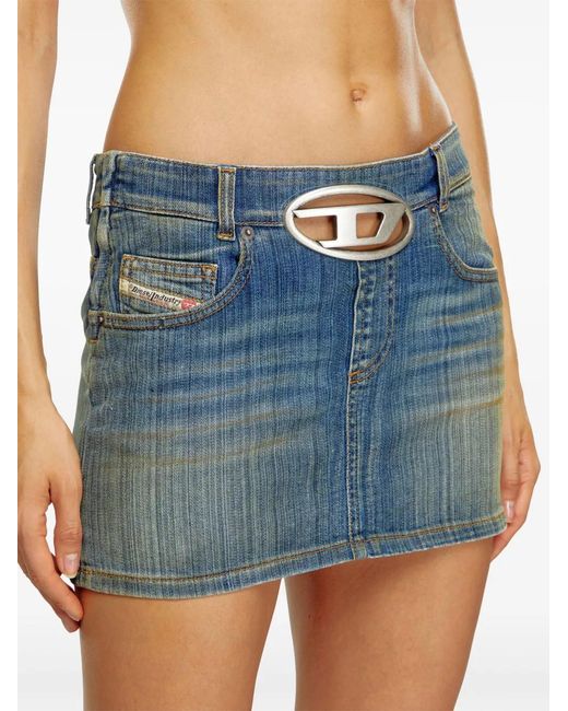 DIESEL Blue Mini Skirt