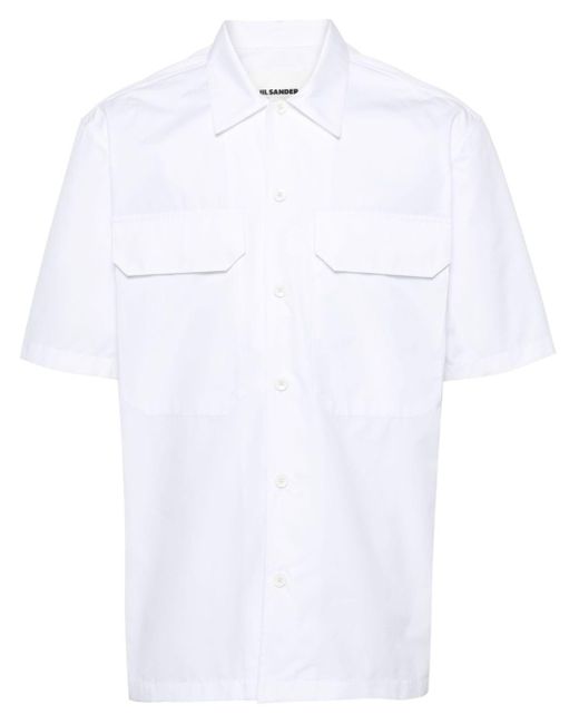 Jil Sander White Short-sleeve Cotton Shirt for men