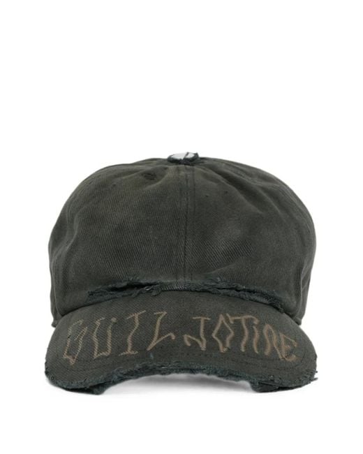Marking Distance Green Guillotine Distressed-Effect Cap for men