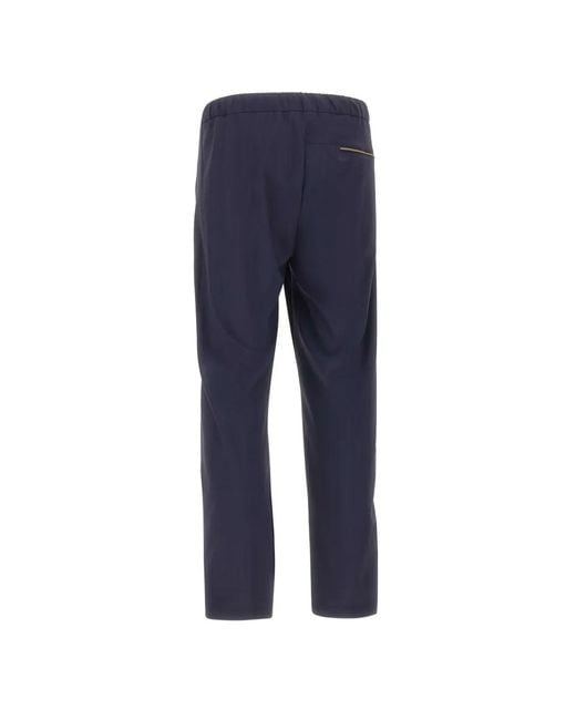 Devore Blue Belt-Loops Trousers for men