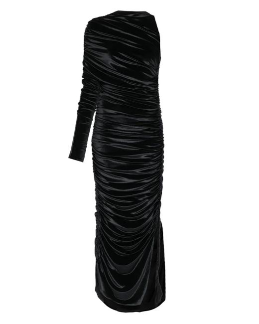 Abito Midi Monospalla Con Design Drappeggiato di Mugler in Black