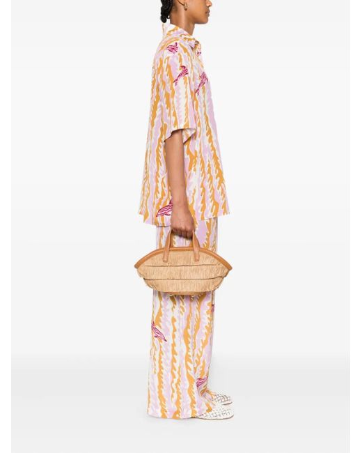 Simon Miller Natural Mini Fringe Mercado Tote Bag